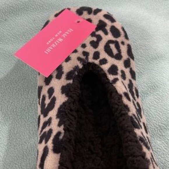 Isaac Mizrahi Sherpa Leopard Slippers - Picture 7 of 8